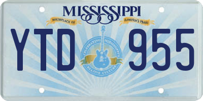 MS license plate YTD955