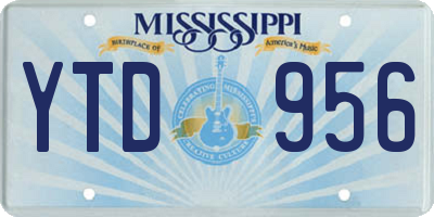 MS license plate YTD956
