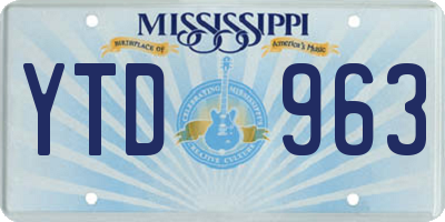 MS license plate YTD963