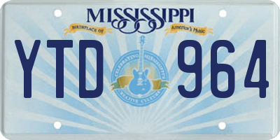 MS license plate YTD964