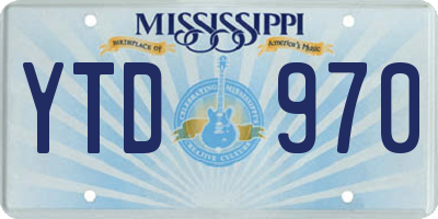MS license plate YTD970