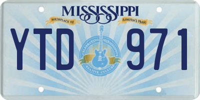 MS license plate YTD971