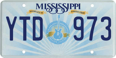 MS license plate YTD973