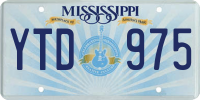 MS license plate YTD975