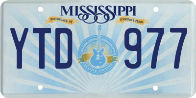 MS license plate YTD977