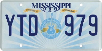 MS license plate YTD979