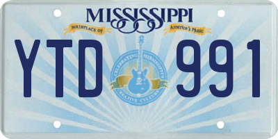 MS license plate YTD991