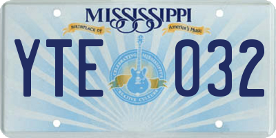 MS license plate YTE032