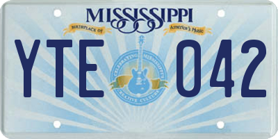 MS license plate YTE042