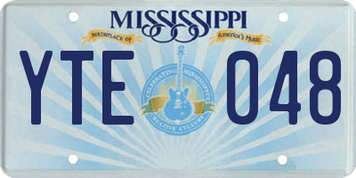 MS license plate YTE048