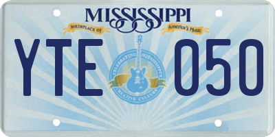 MS license plate YTE050
