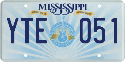 MS license plate YTE051