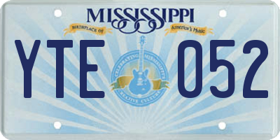 MS license plate YTE052