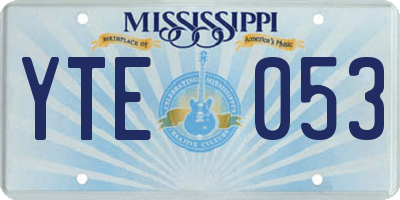 MS license plate YTE053