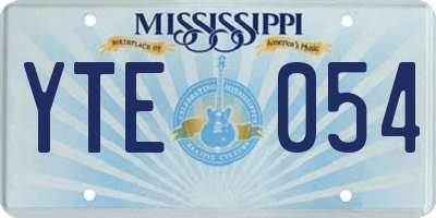 MS license plate YTE054