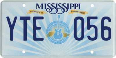 MS license plate YTE056
