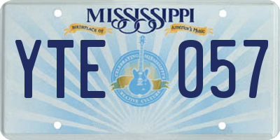 MS license plate YTE057
