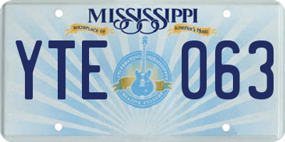 MS license plate YTE063