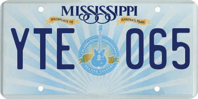 MS license plate YTE065