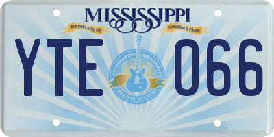MS license plate YTE066