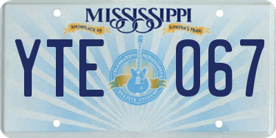 MS license plate YTE067