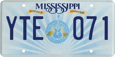 MS license plate YTE071
