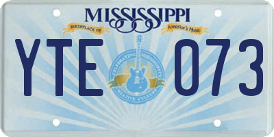 MS license plate YTE073