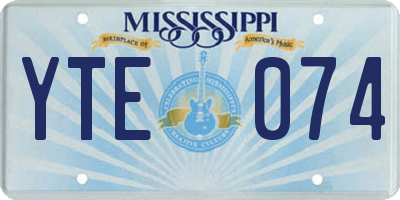 MS license plate YTE074
