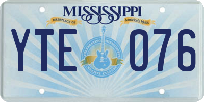 MS license plate YTE076