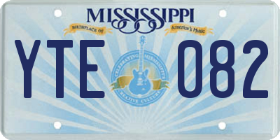 MS license plate YTE082