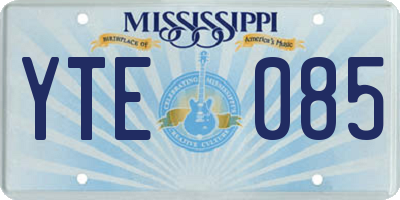 MS license plate YTE085