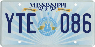 MS license plate YTE086