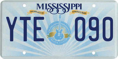 MS license plate YTE090