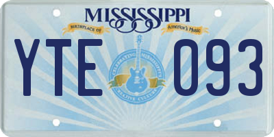 MS license plate YTE093