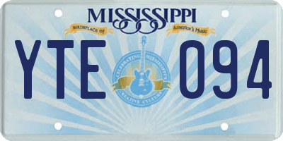 MS license plate YTE094