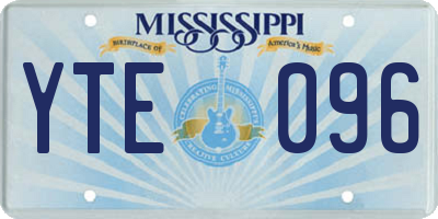 MS license plate YTE096
