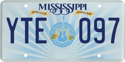 MS license plate YTE097