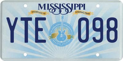 MS license plate YTE098