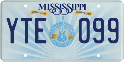MS license plate YTE099