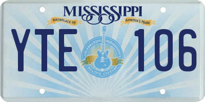 MS license plate YTE106