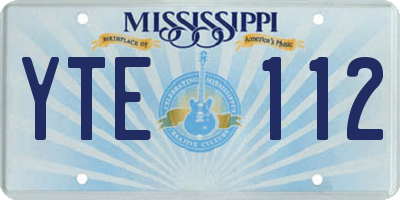 MS license plate YTE112