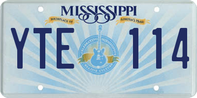 MS license plate YTE114