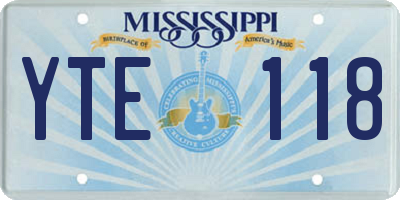 MS license plate YTE118