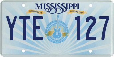 MS license plate YTE127