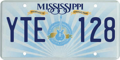 MS license plate YTE128