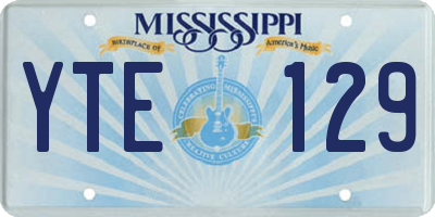 MS license plate YTE129