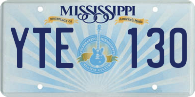 MS license plate YTE130