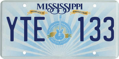 MS license plate YTE133
