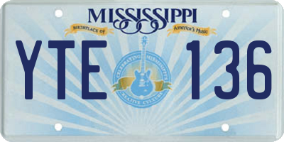 MS license plate YTE136