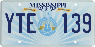 MS license plate YTE139